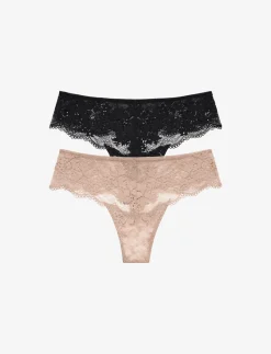 All Day Lace Thong 2 Pack