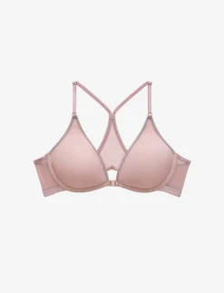 Bare Mesh Front Close Racerback Bra