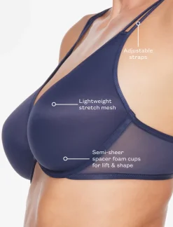 Bare Mesh Plunge Bra