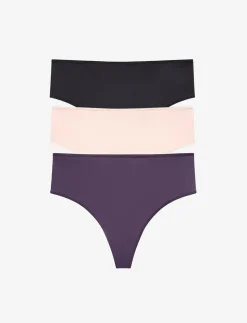 24/7® Classic High Waist Thong 3 Pack Box