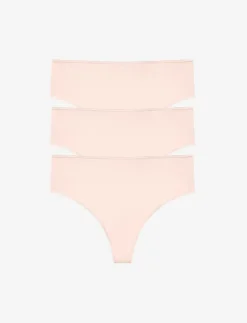 24/7® Classic High Waist Thong 3 Pack Box