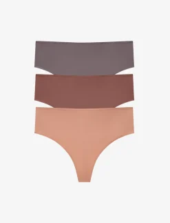 24/7® Classic High Waist Thong 3 Pack Box