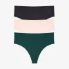 24/7® Classic High Waist Thong 3 Pack Box