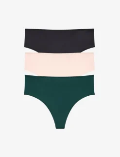 24/7® Classic High Waist Thong 3 Pack Box