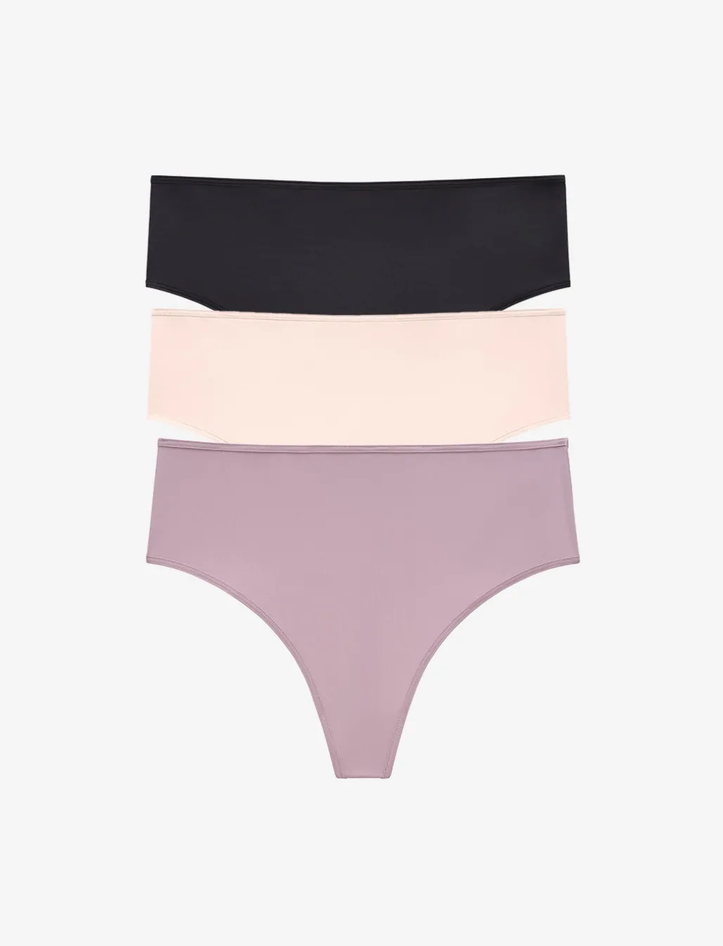 24/7® Classic High Waist Thong 3 Pack Box