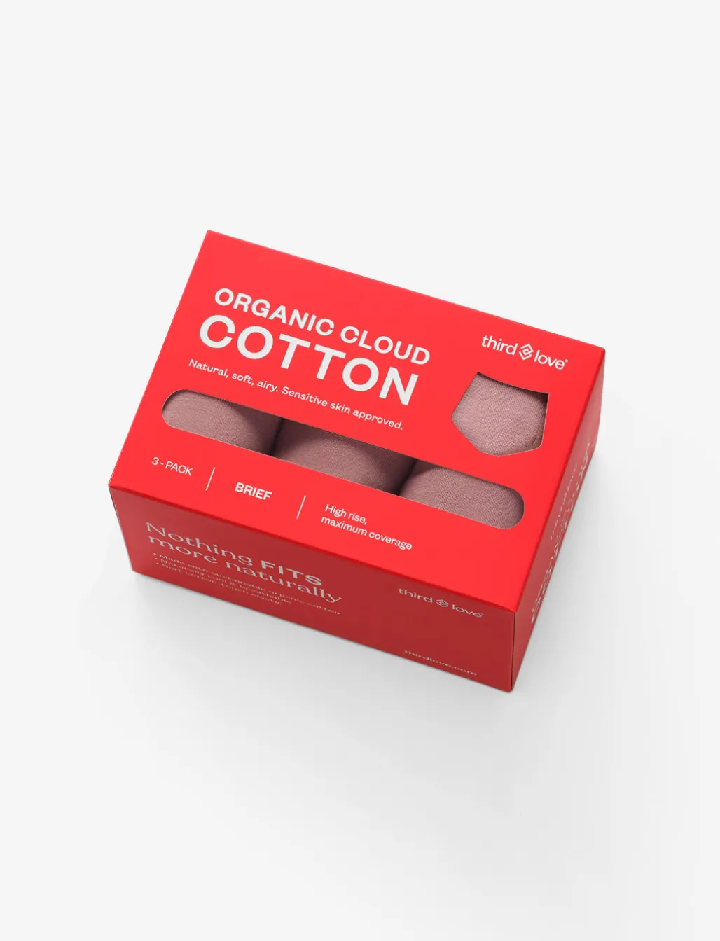 Organic Cloud Cotton Brief 3 Pack Box