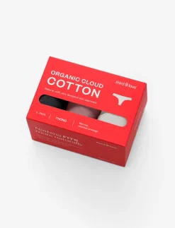 Organic Cloud Cotton Thong 3 Pack Box