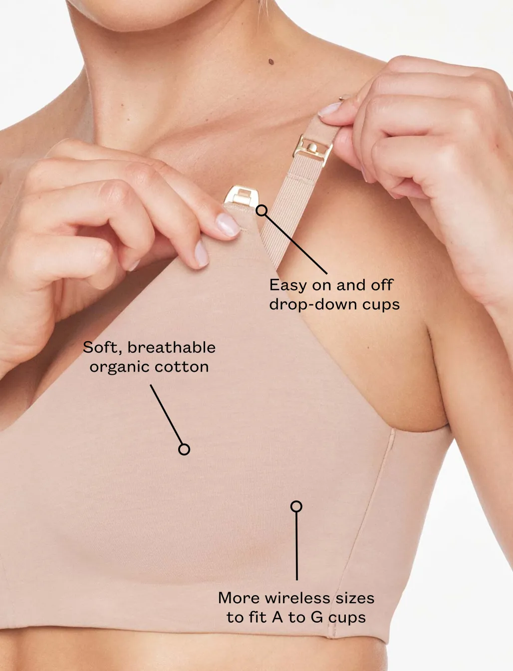 Organic Cloud Cotton Wireless Nursing Bra