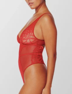 Rose Lace Unlined Bodysuit