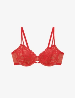 Rose Lace Unlined Demi Bra