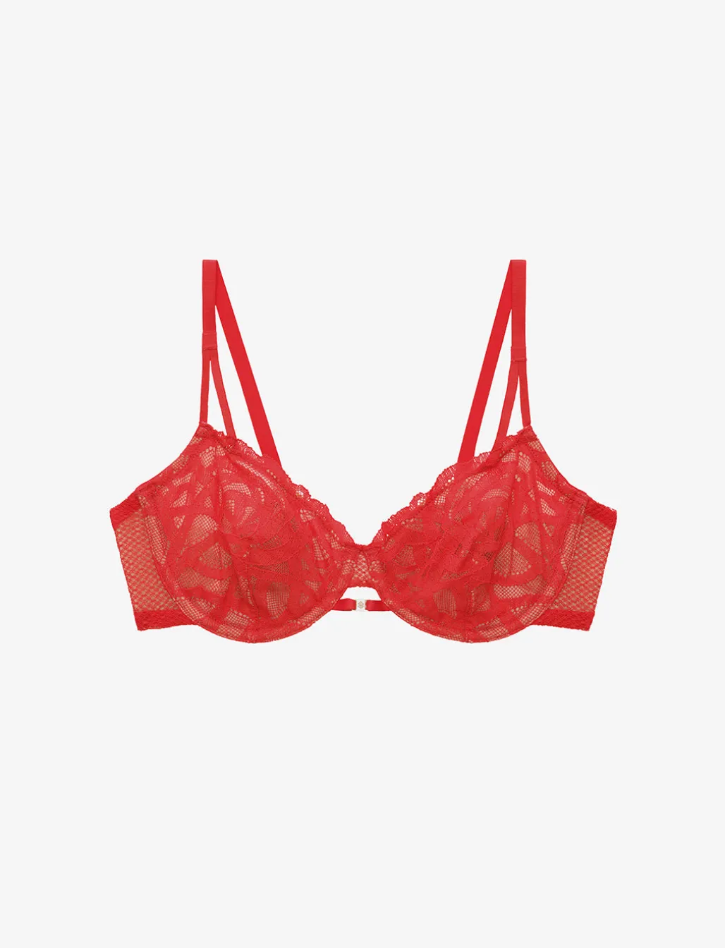 Rose Lace Unlined Demi Bra
